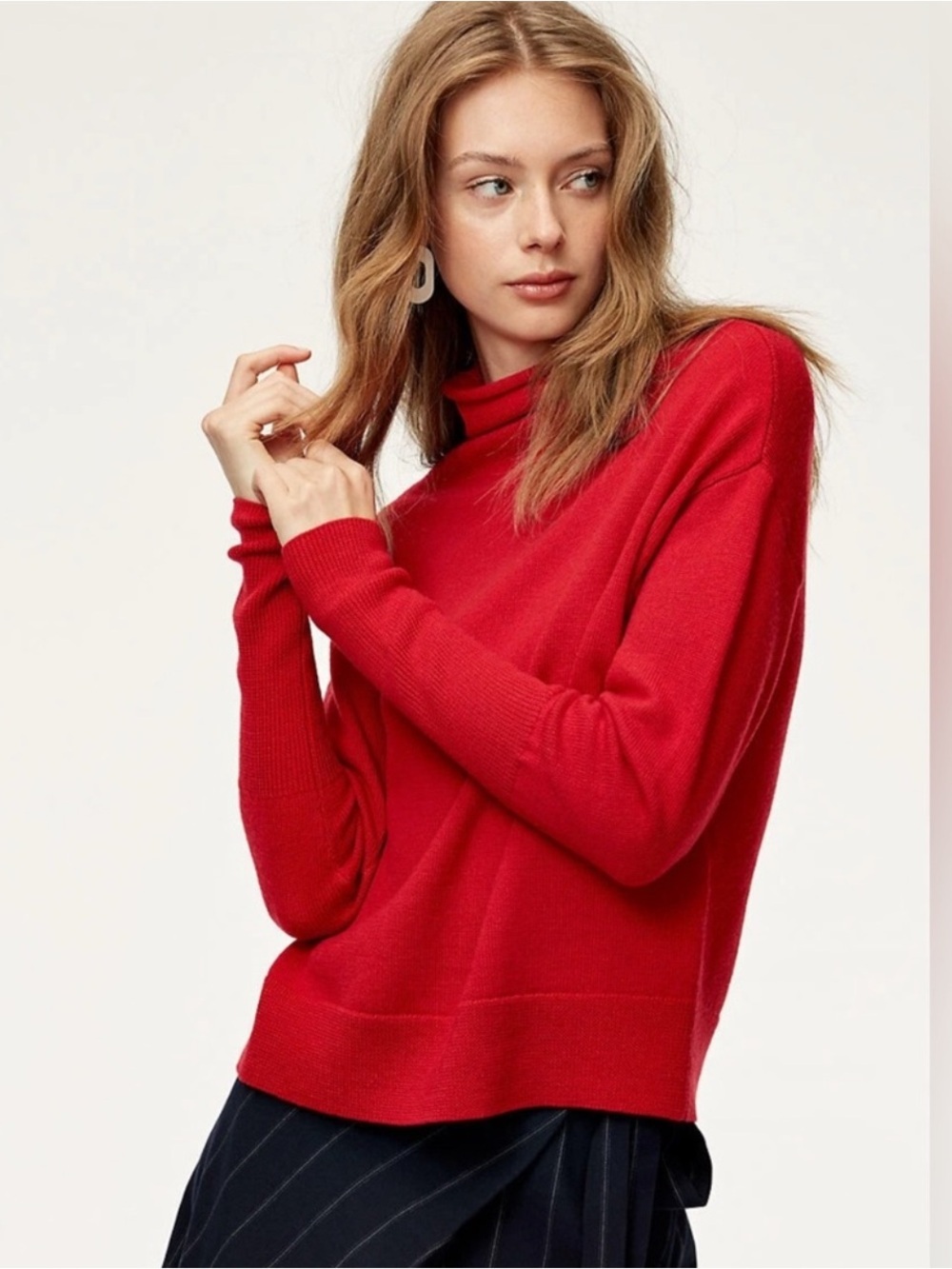 Aritzia Wilfred Cyprie 100% Merino Wool Sweater SZ XS